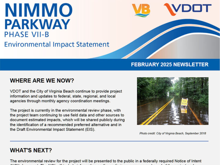 Nimmo Parkway – VDOT’s February 2025 Newsletter