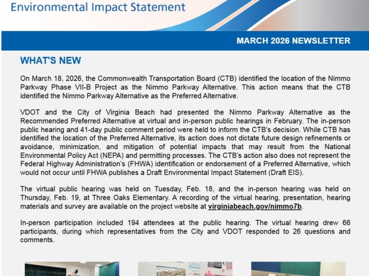 Nimmo Parkway March 2026 Newsletter
